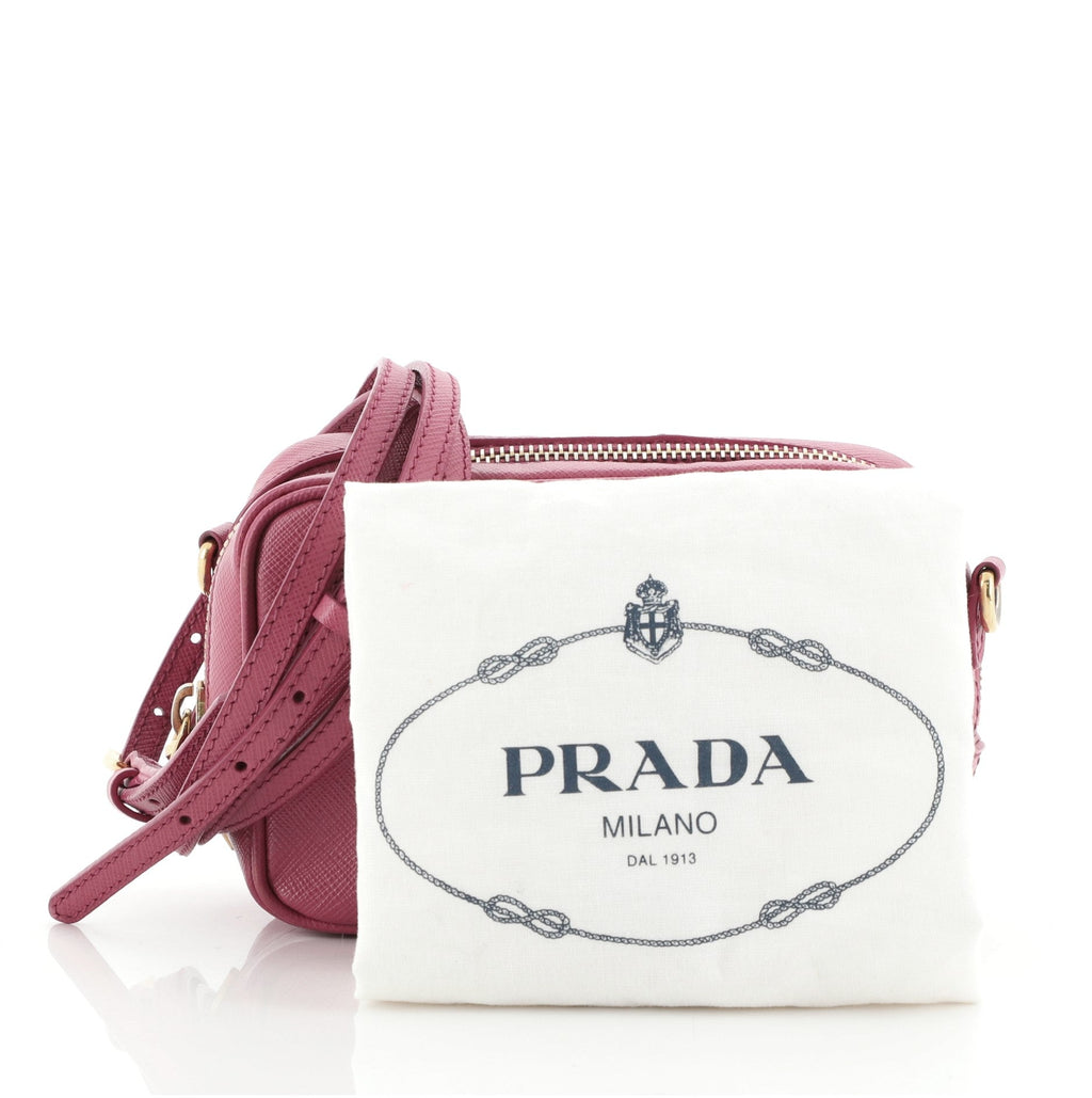 Zip Crossbody Bag Saffiano Leather Mini