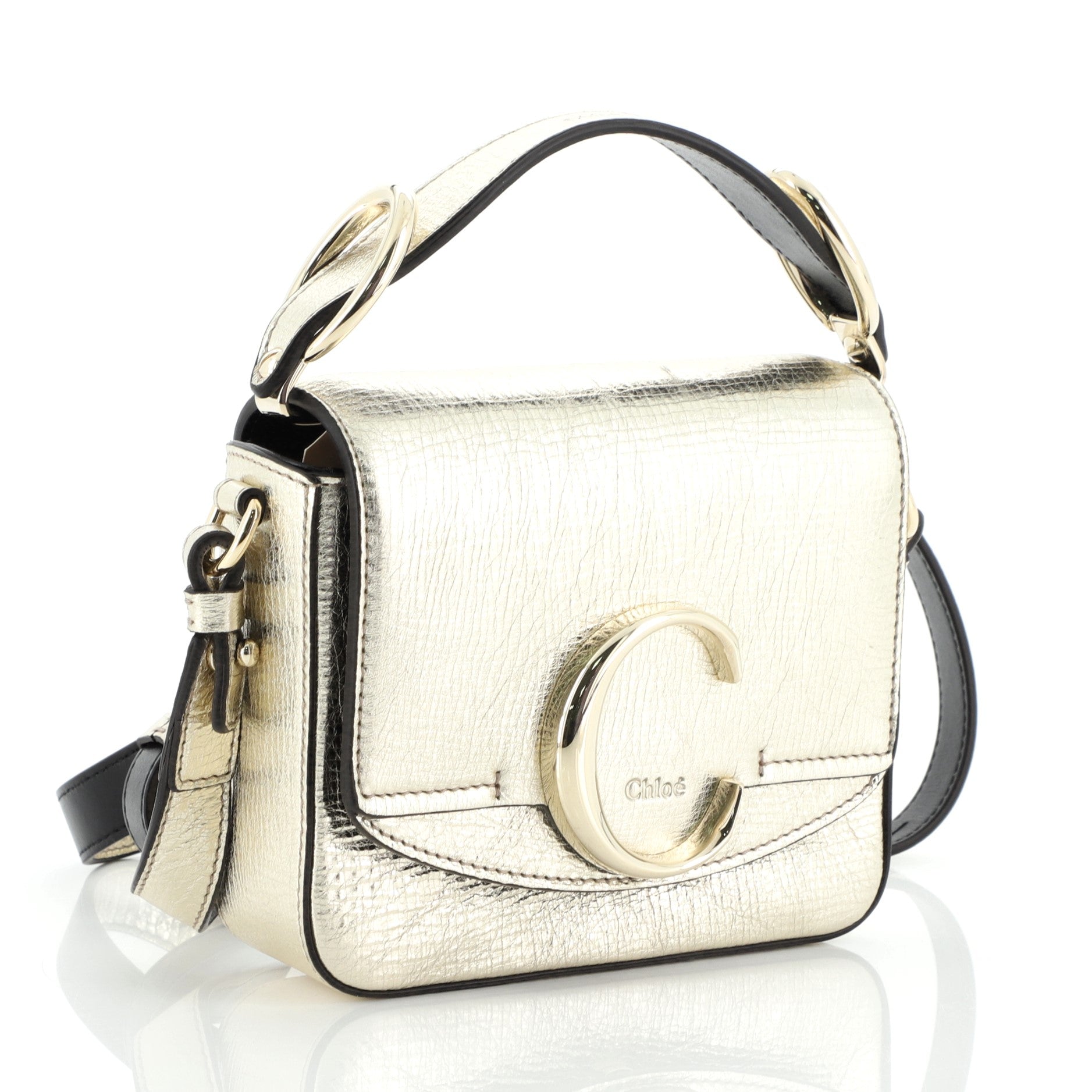 C Double Carry Bag Leather Mini