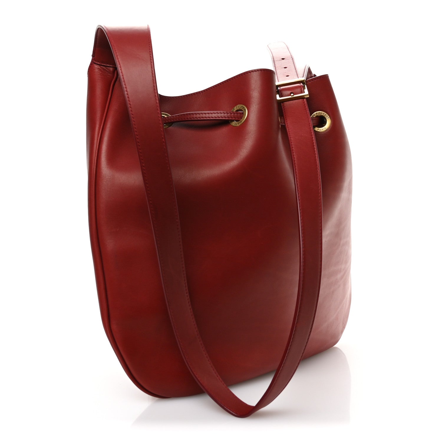 Smooth Calfskin Paris VII Large Flat Hobo Red