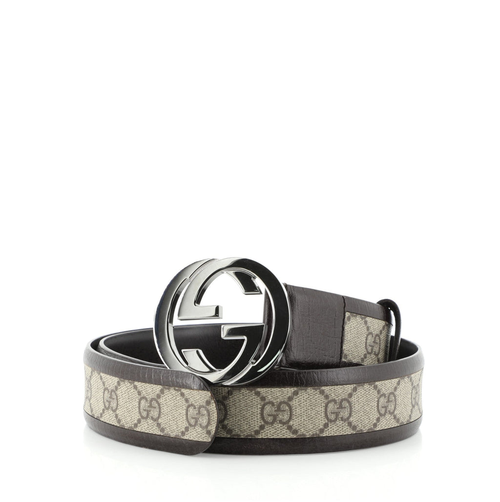 Interlocking G Belt GG Coated Canvas Wide 85