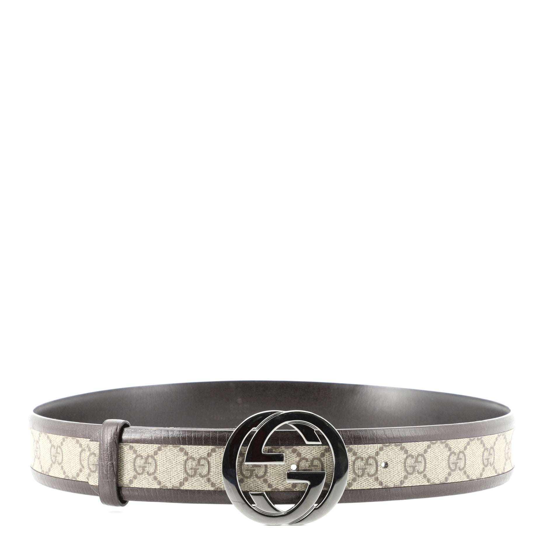 Interlocking G Belt GG Coated Canvas Wide 85