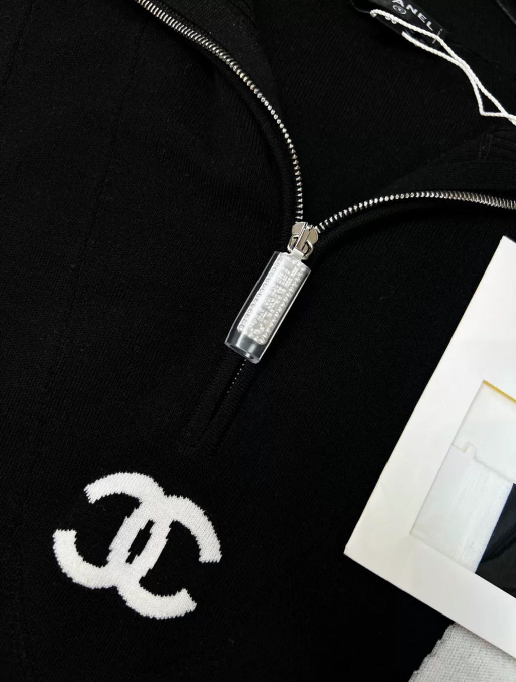 Chanel 24N Black & White Wool Pullover