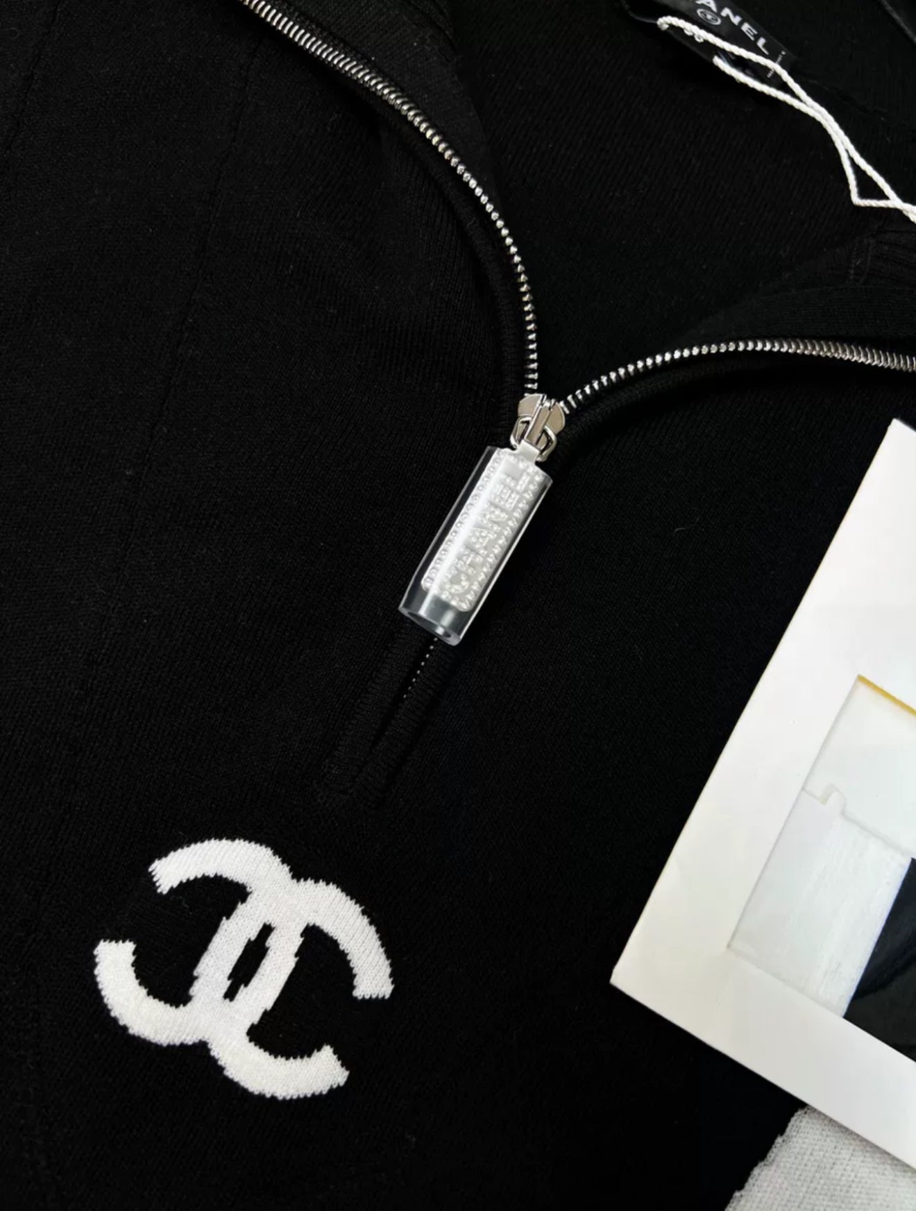 Chanel 24N Black & White Wool Pullover
