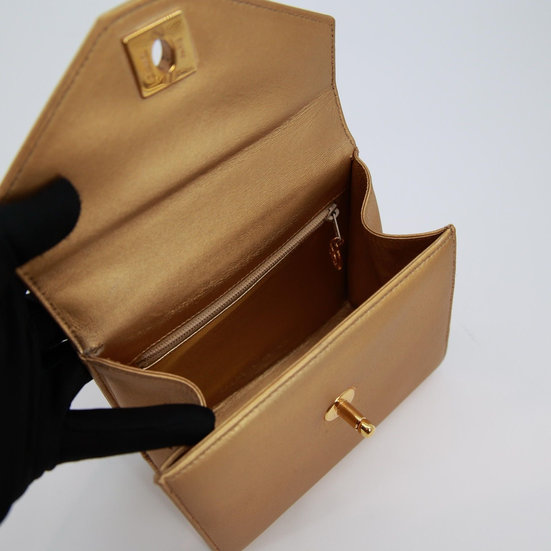 Vintage Chanel Gold Mini Kelly