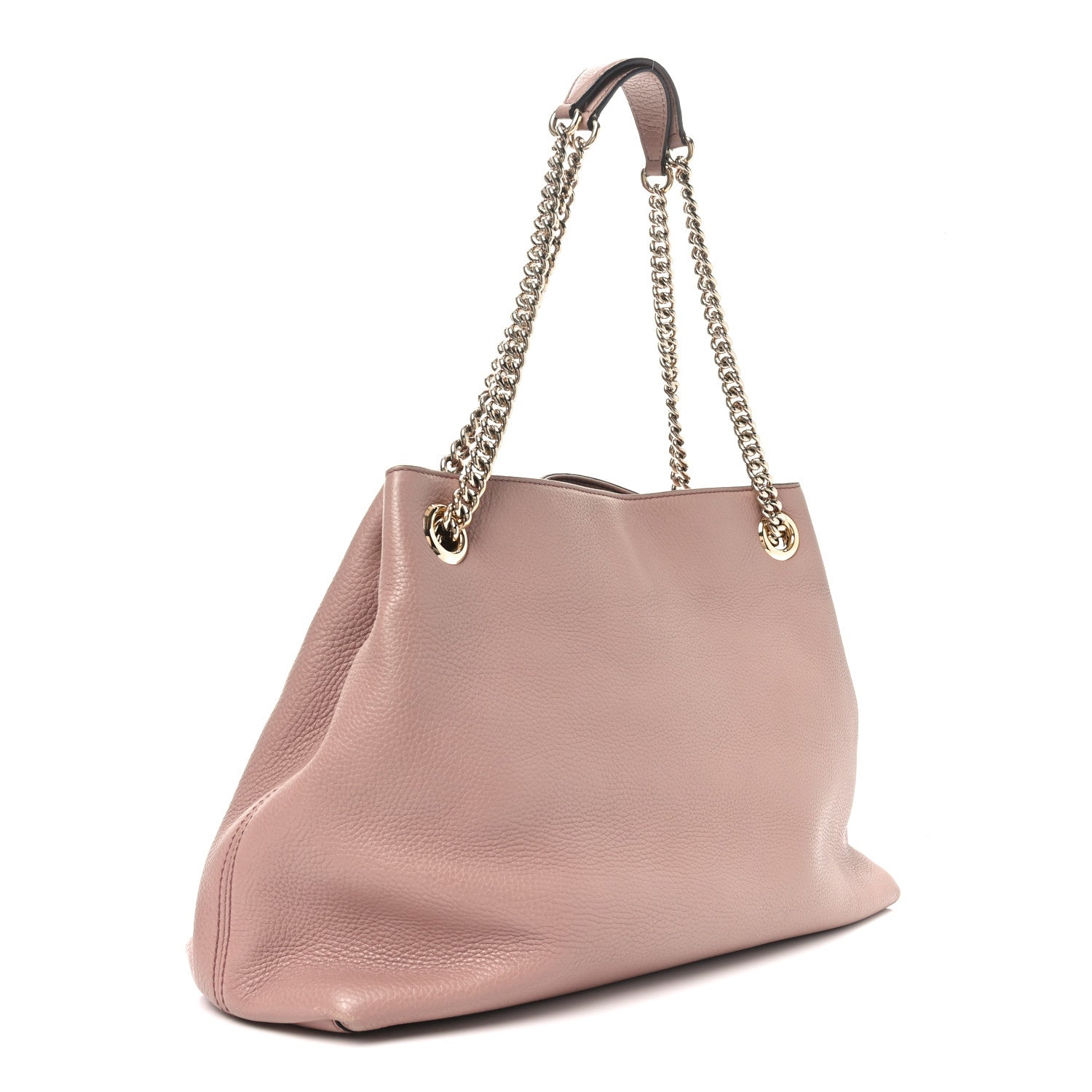 Pebbled Calfskin Medium Soho Chain Shoulder Bag Dark Cipria