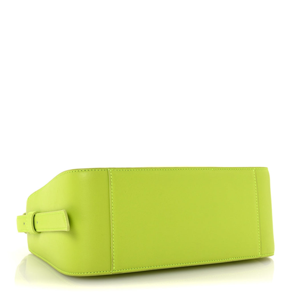 Calfskin Ottomar Small Aren Flap Hobo Acid Green