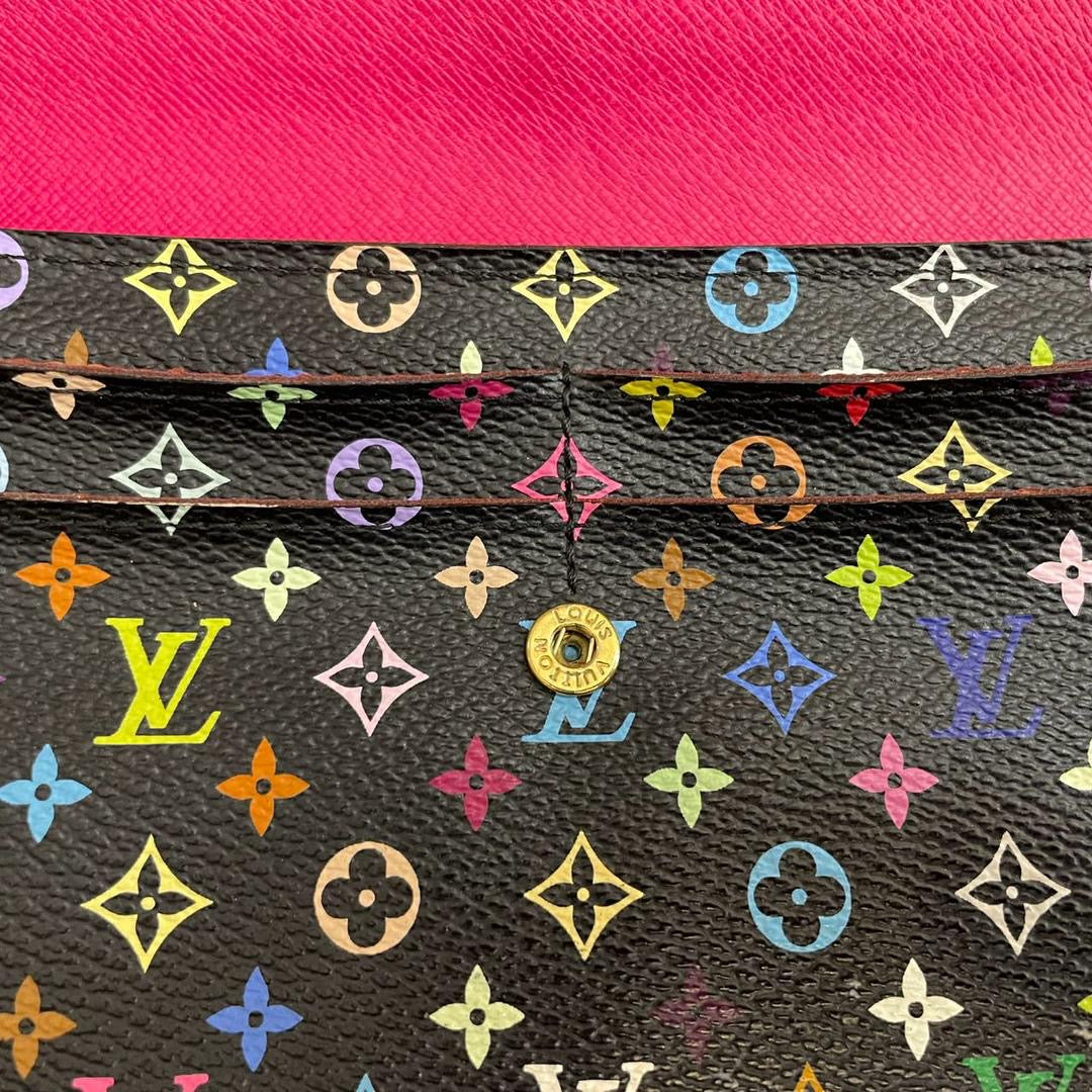 Louis Vuitton Monogram Multicolor Sarah Long Wallet Gold Hardware Limited Edition