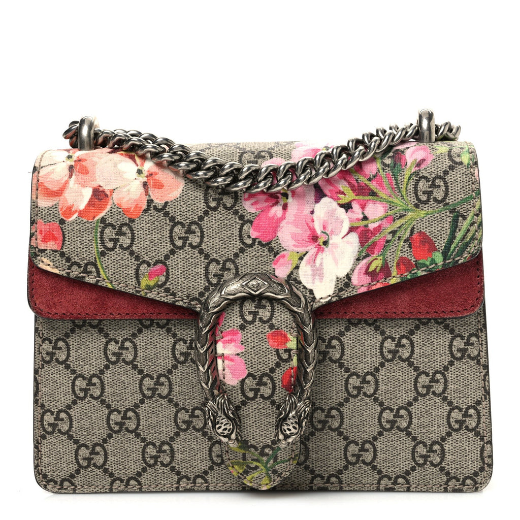 GG Supreme Monogram Blooms Mini Dionysus Shoulder Bag Beige Multicolor Dry Rose