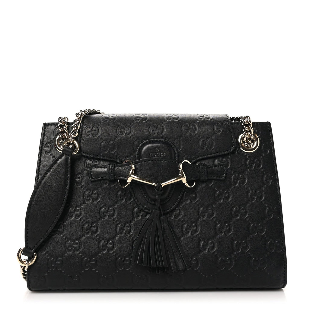 Guccissima Small Emily Shoulder Bag Black