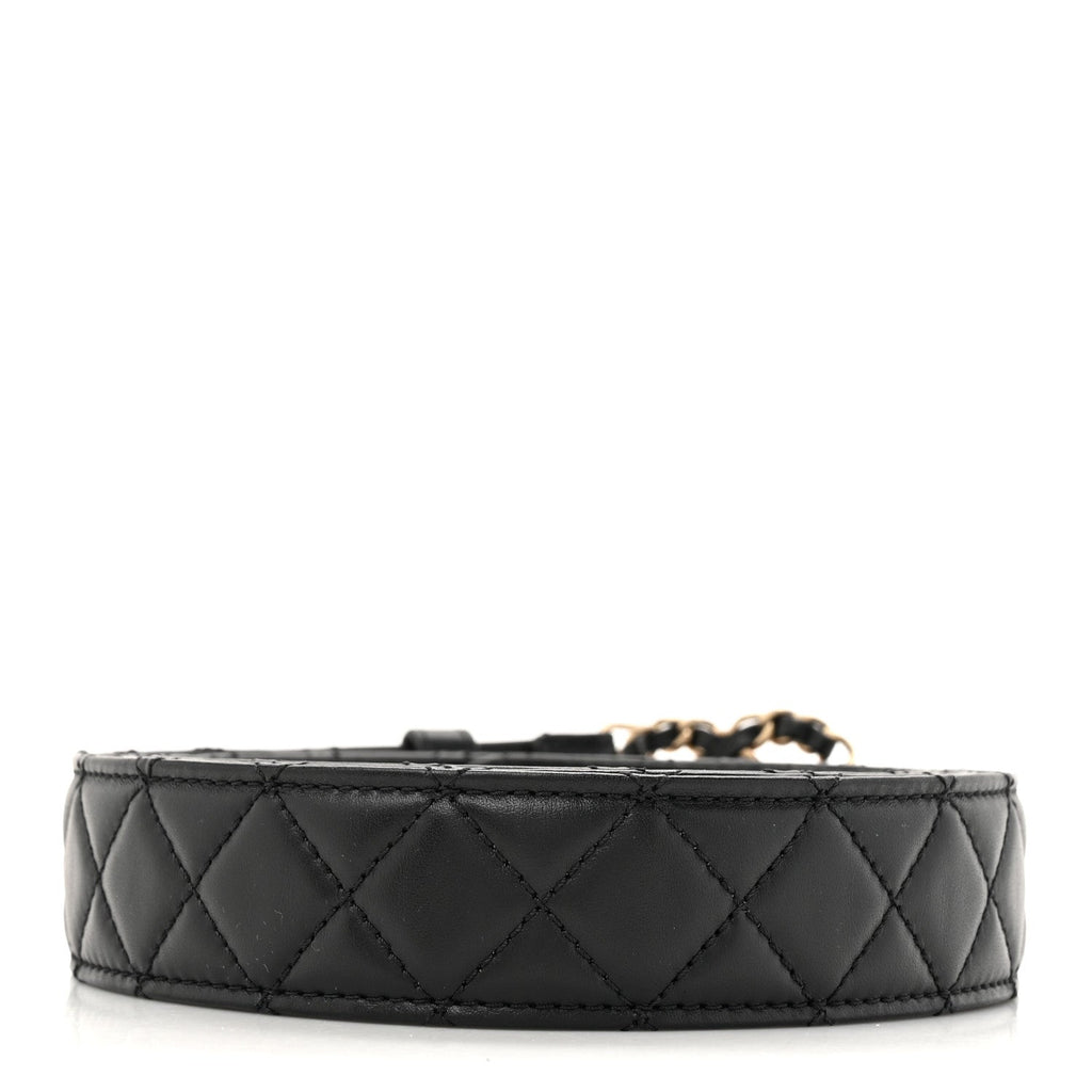 Calfskin Quilted CC Chain Belt 120 48 Black