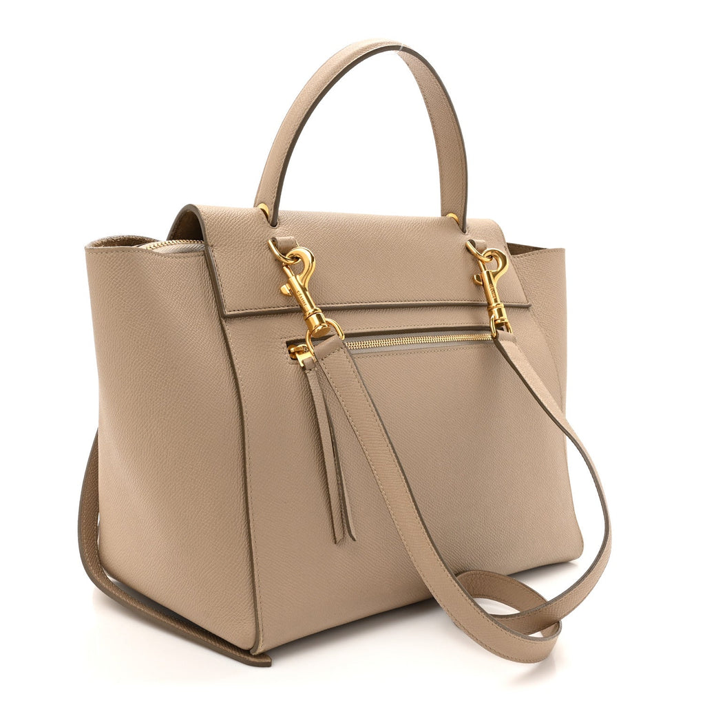 Grained Calfskin Mini Belt Bag Light Taupe