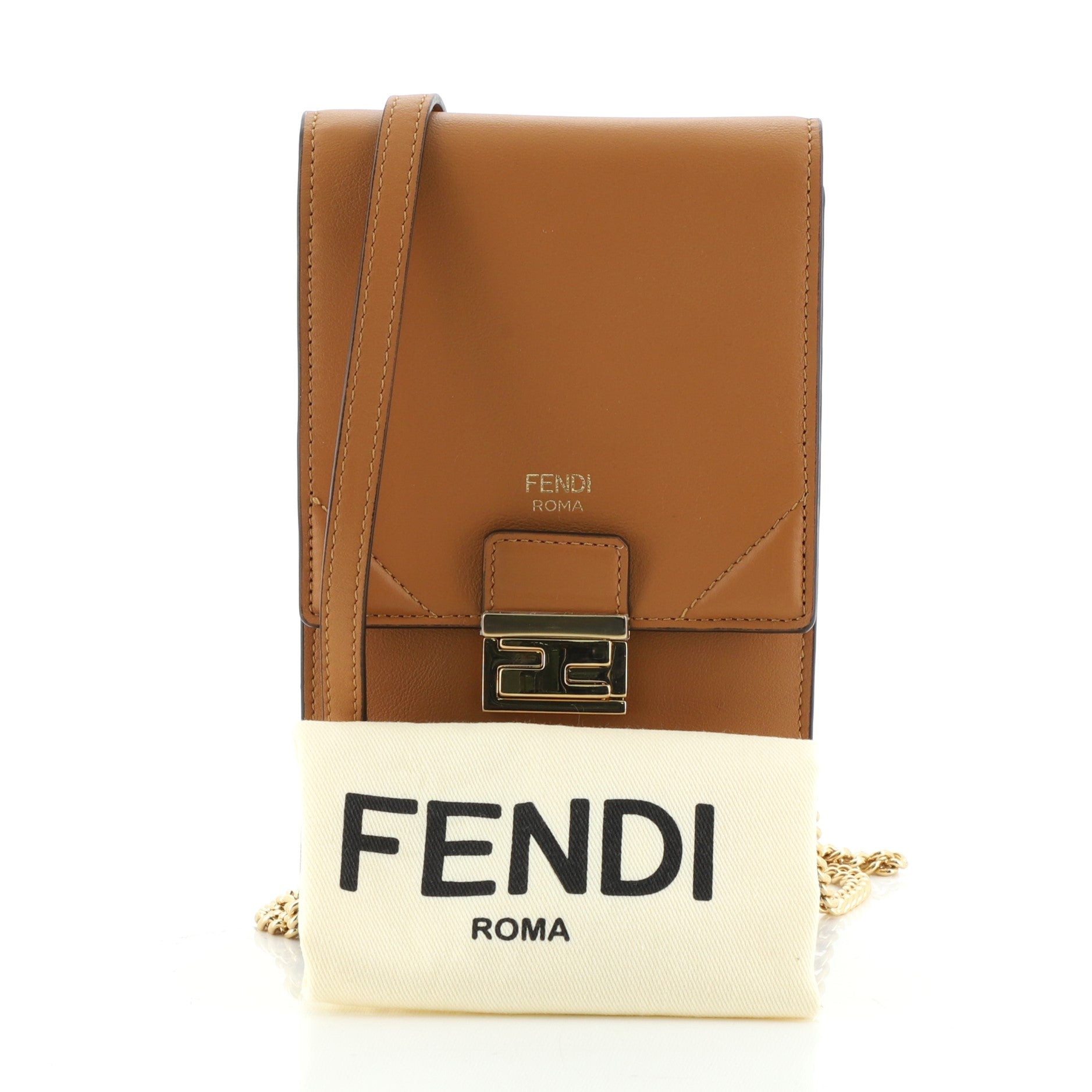 Kan U Vertical Wallet on Chain Leather Mini