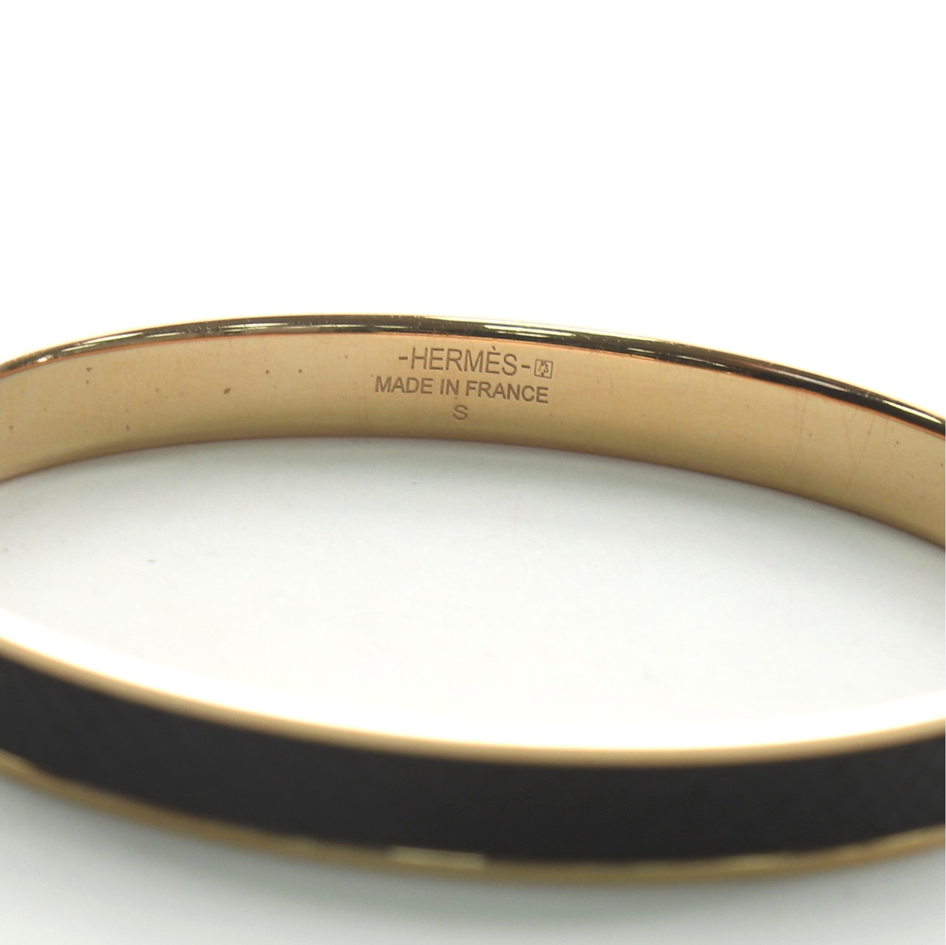 Kawaii Bangle Bracelet Metal and Leather Narrow