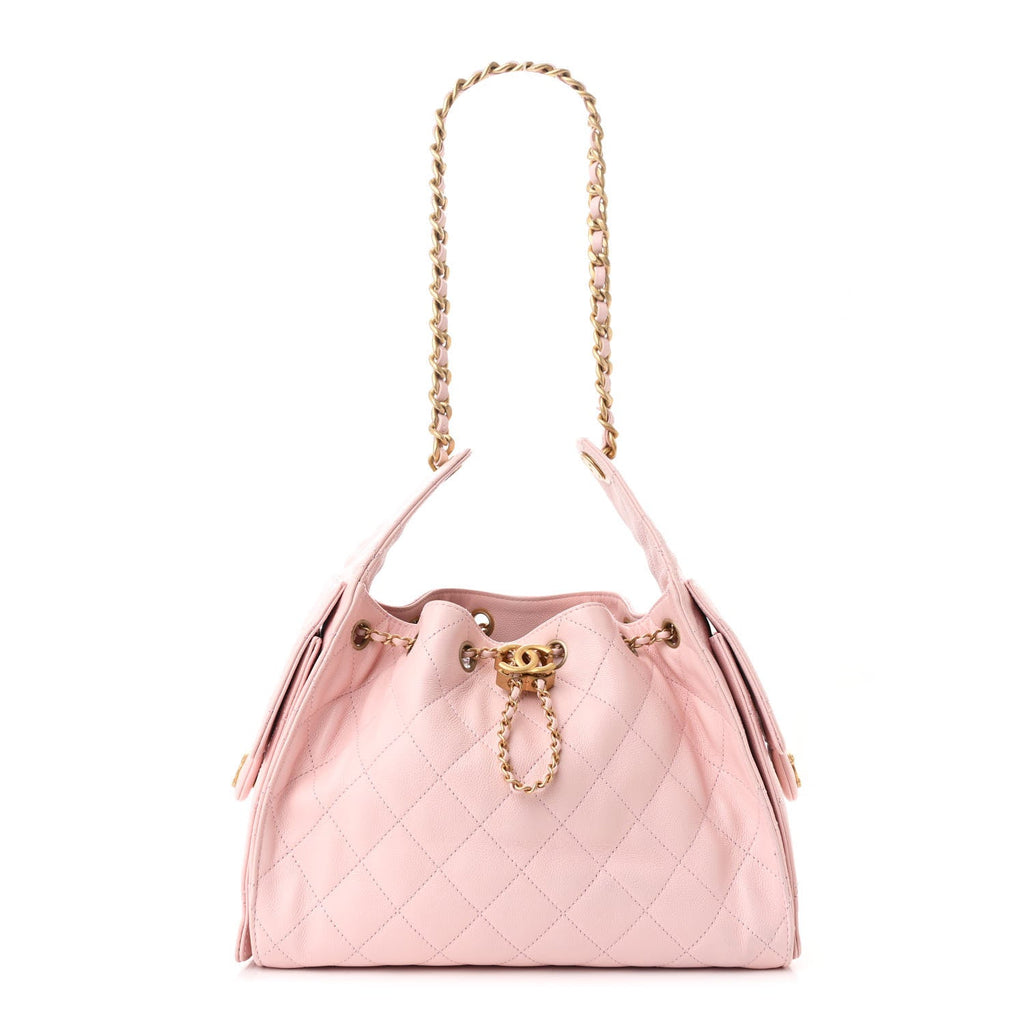 Caviar Quilted Small Chanel 25 Handbag Light Pink