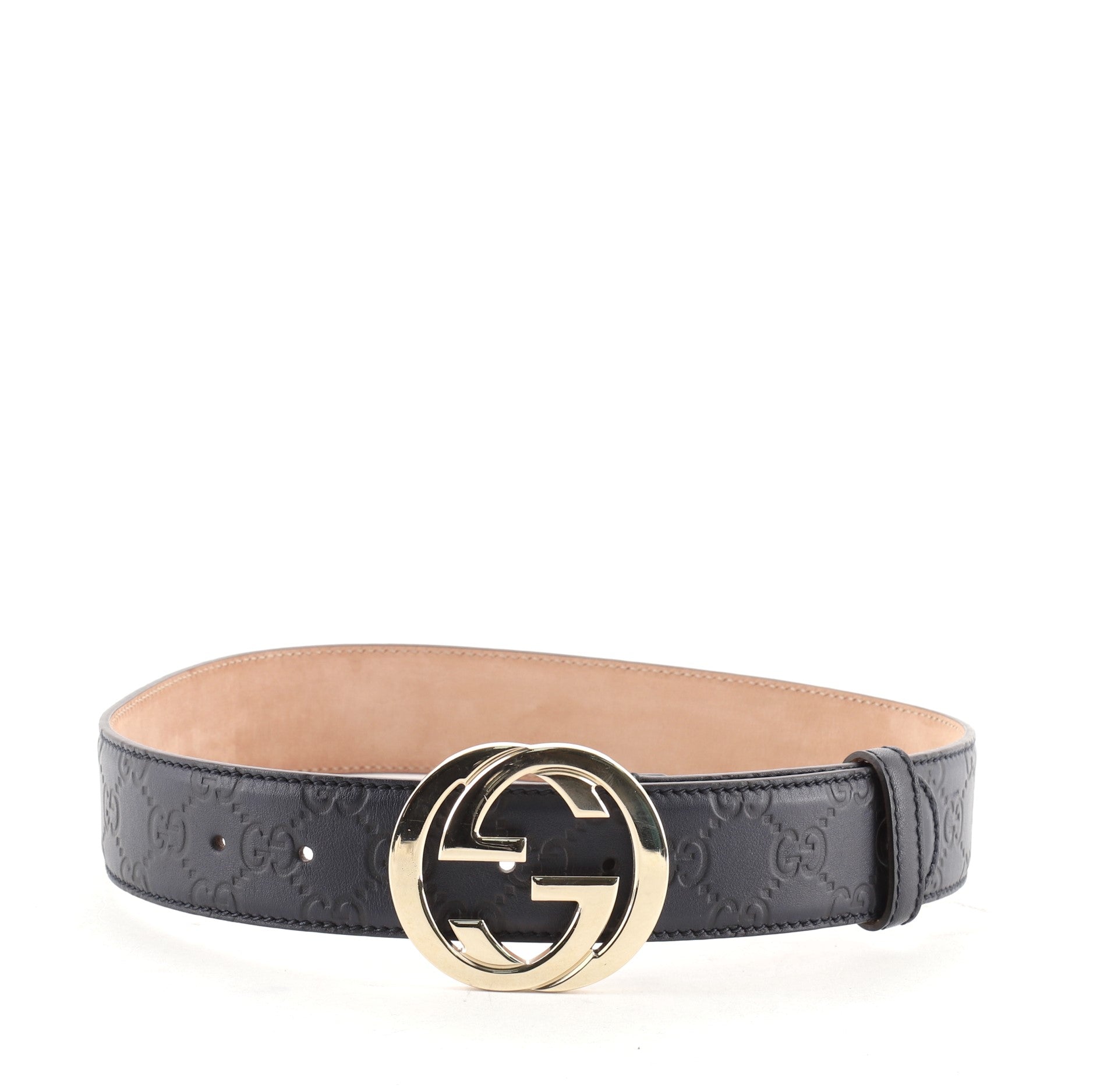 Interlocking G Belt Guccissima Leather Wide 65