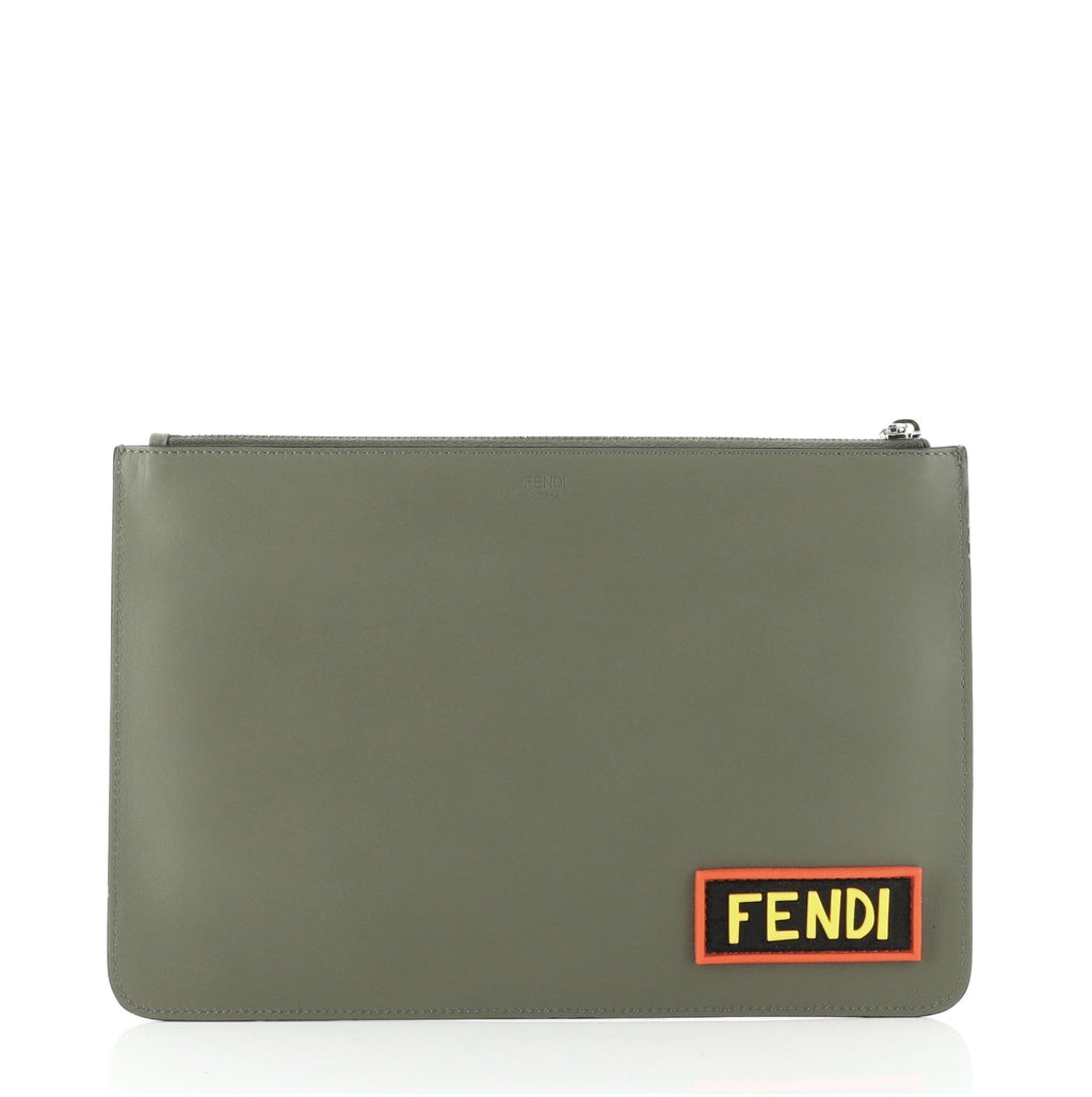 Vocabulary Clutch Patchwork Leather Medium