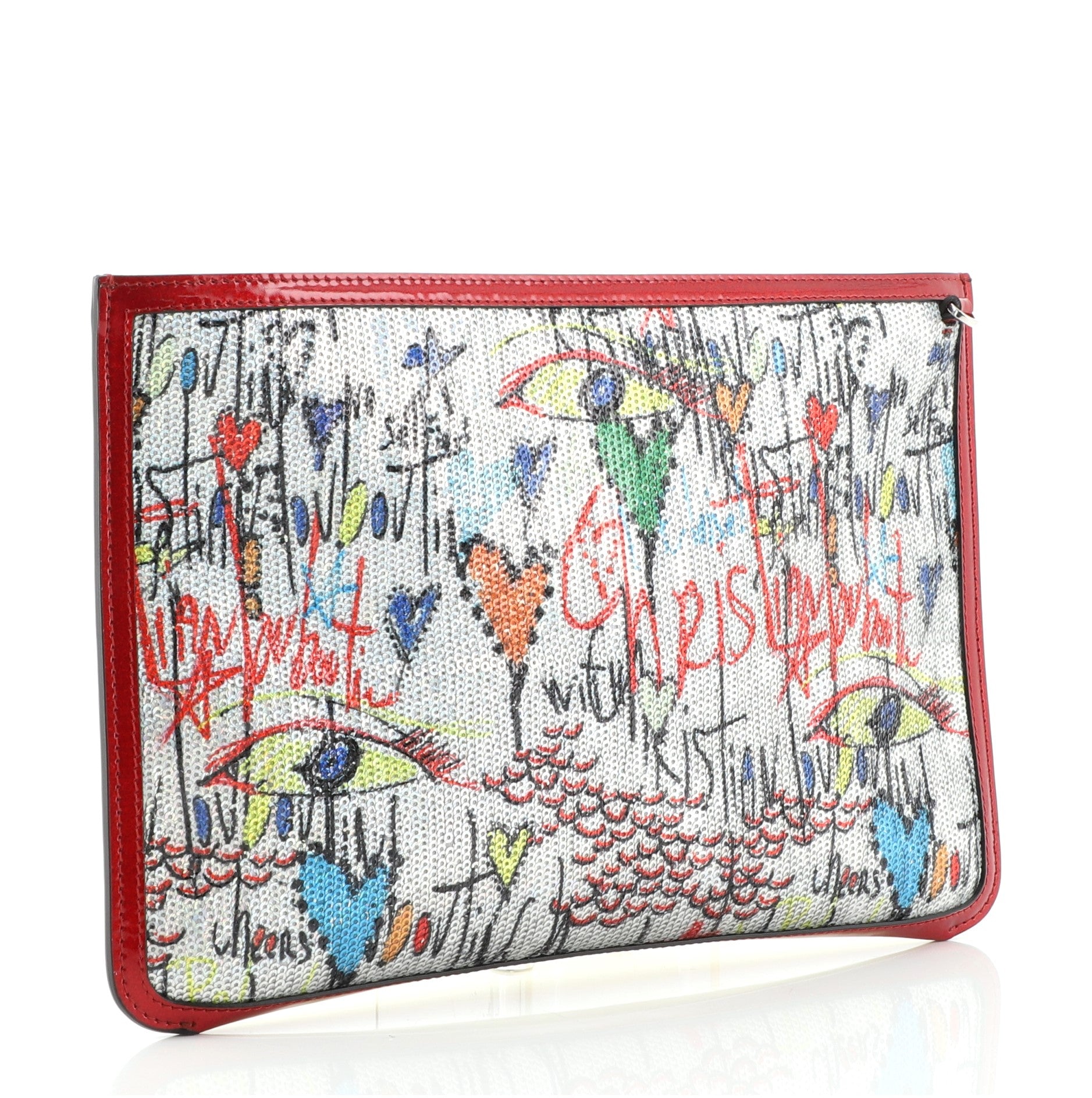 Loubiclutch Sequin with Patent