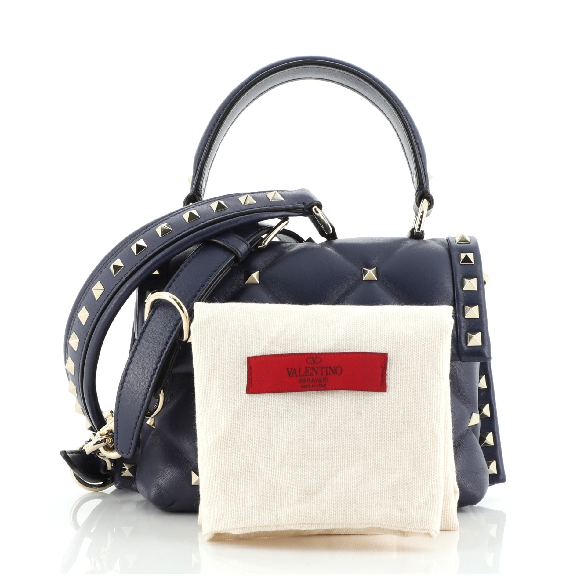Candystud Top Handle Bag Leather Mini