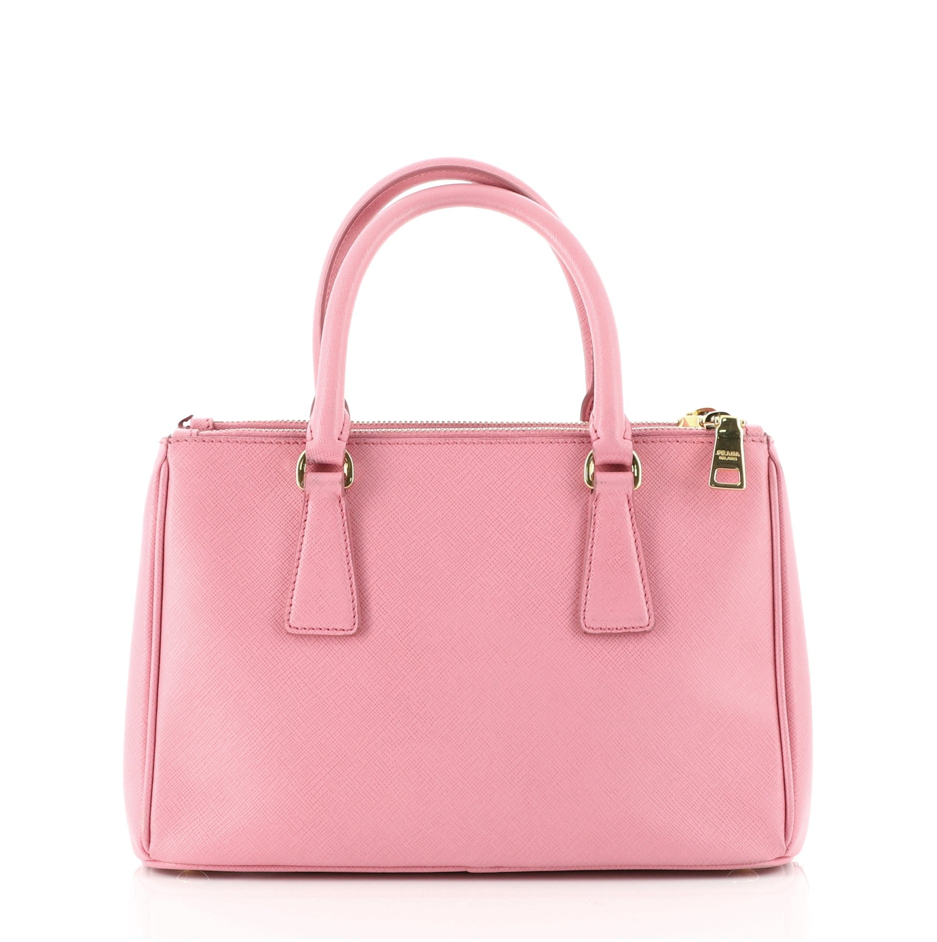 Double Zip Lux Tote Saffiano Leather Mini