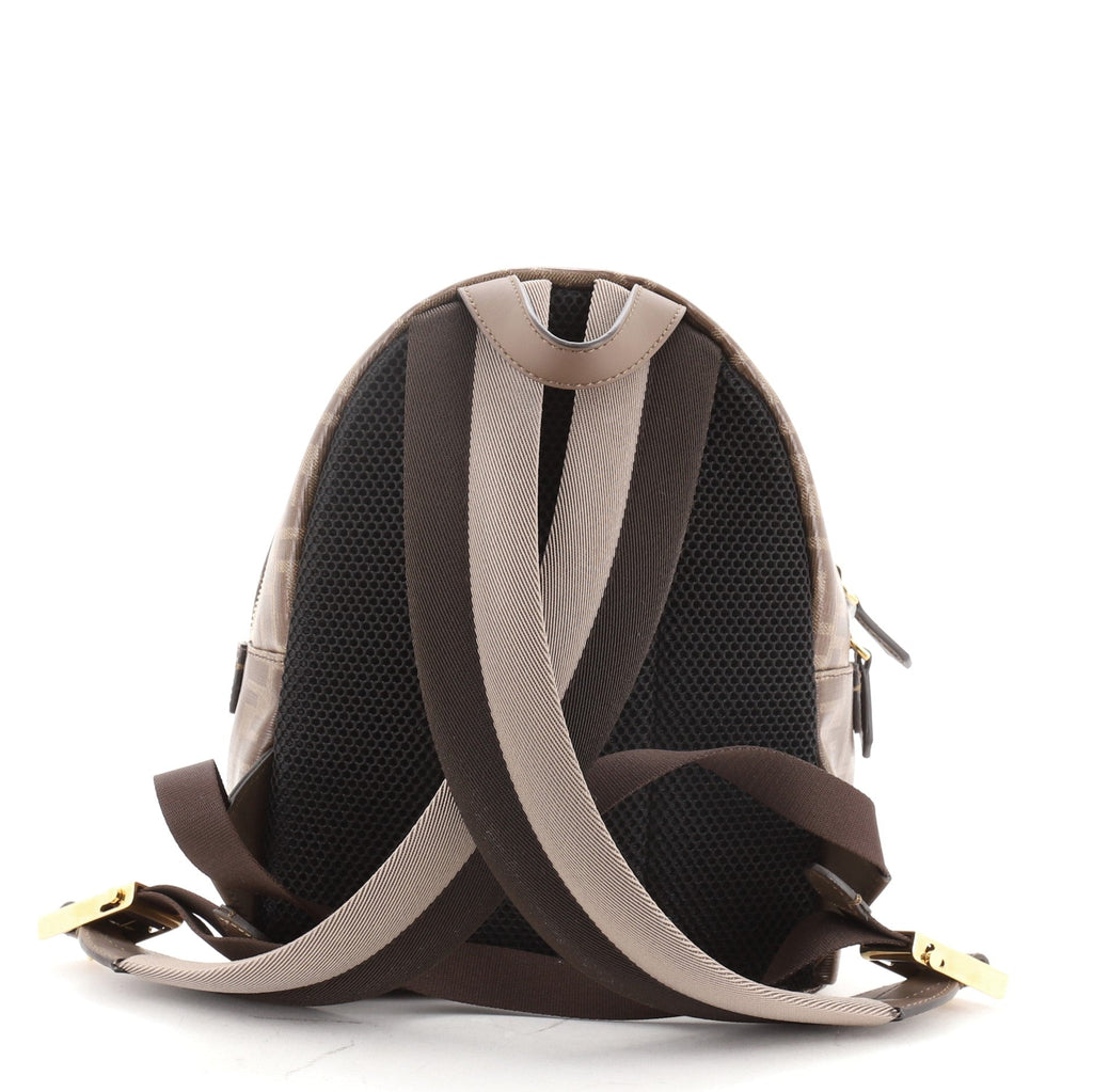 Mania Logo Backpack Zucca Coated Canvas Mini