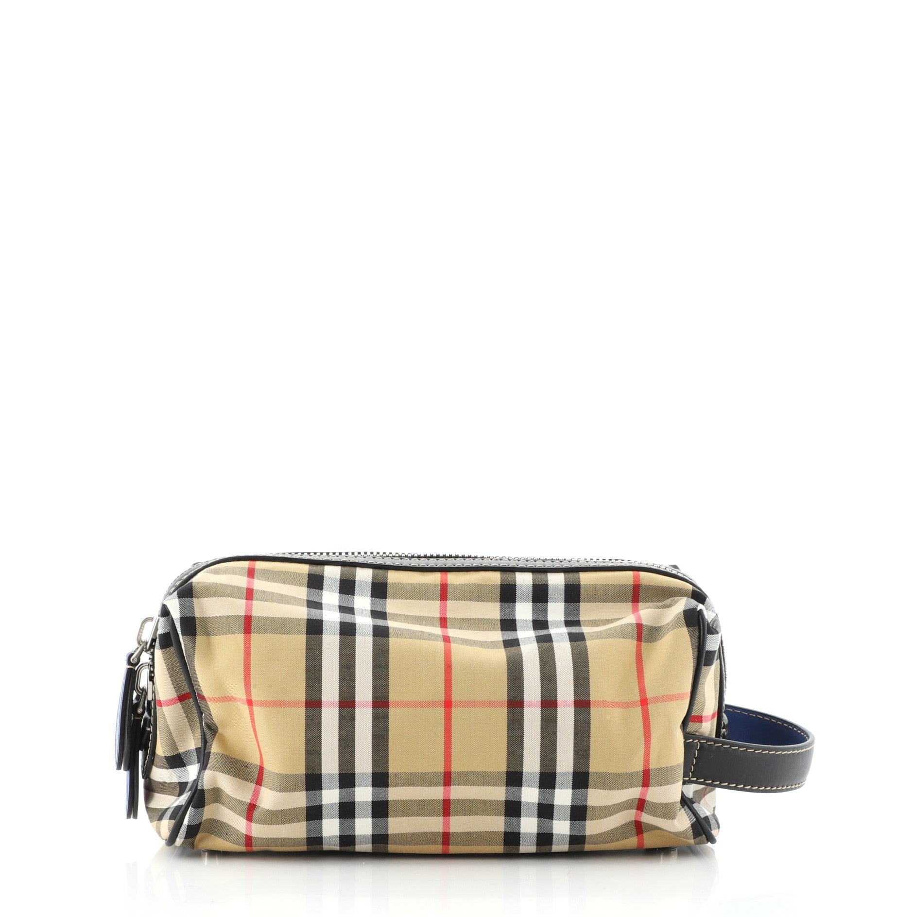 Cosmetic Pouch Vintage Check Canvas