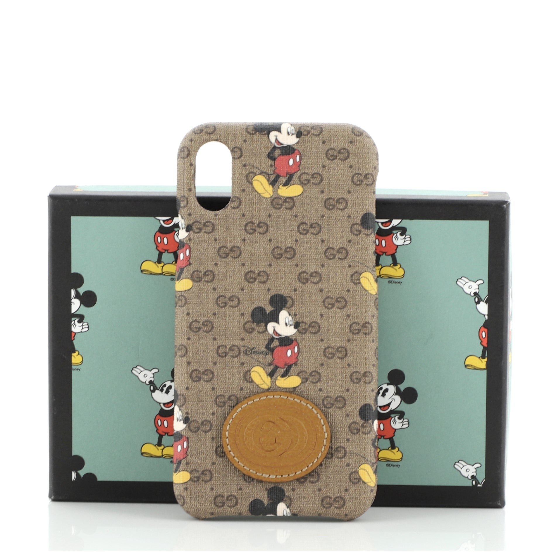 Disney Mickey Mouse iPhone Case Printed Mini GG Coated Canvas X/XS