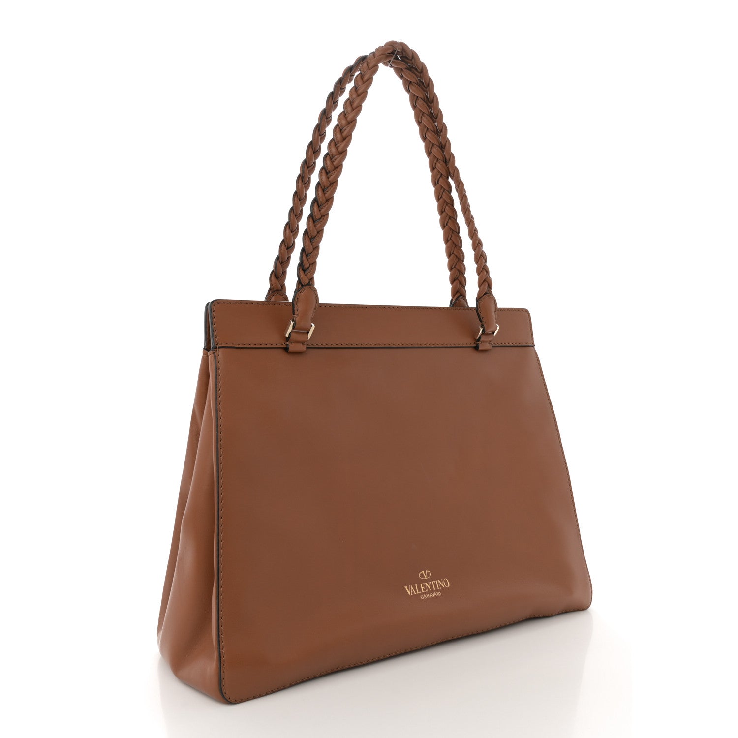 Vitello Lace Demetra Satchel Cognac