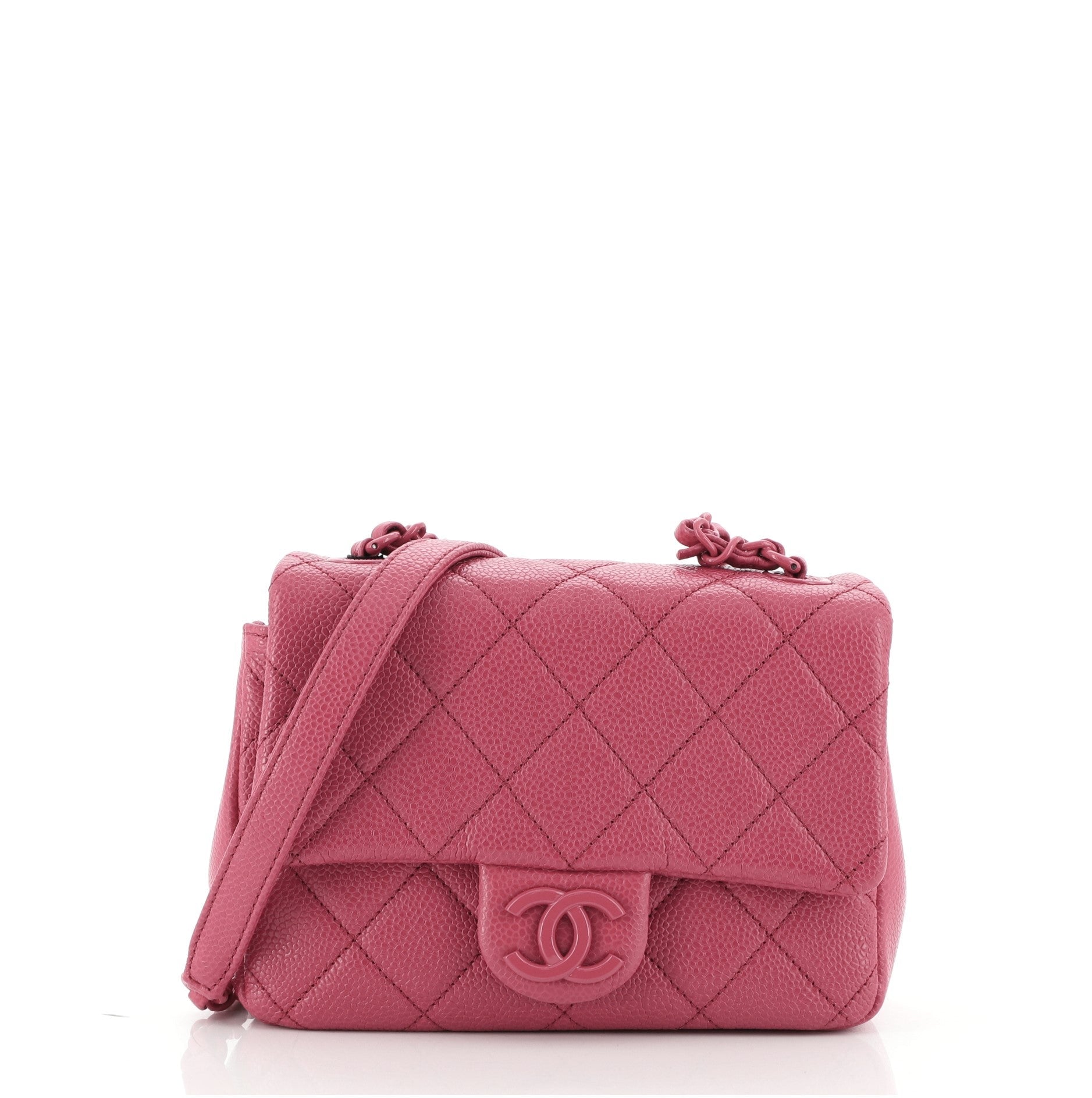 Incognito Square Flap Bag Quilted Caviar Mini