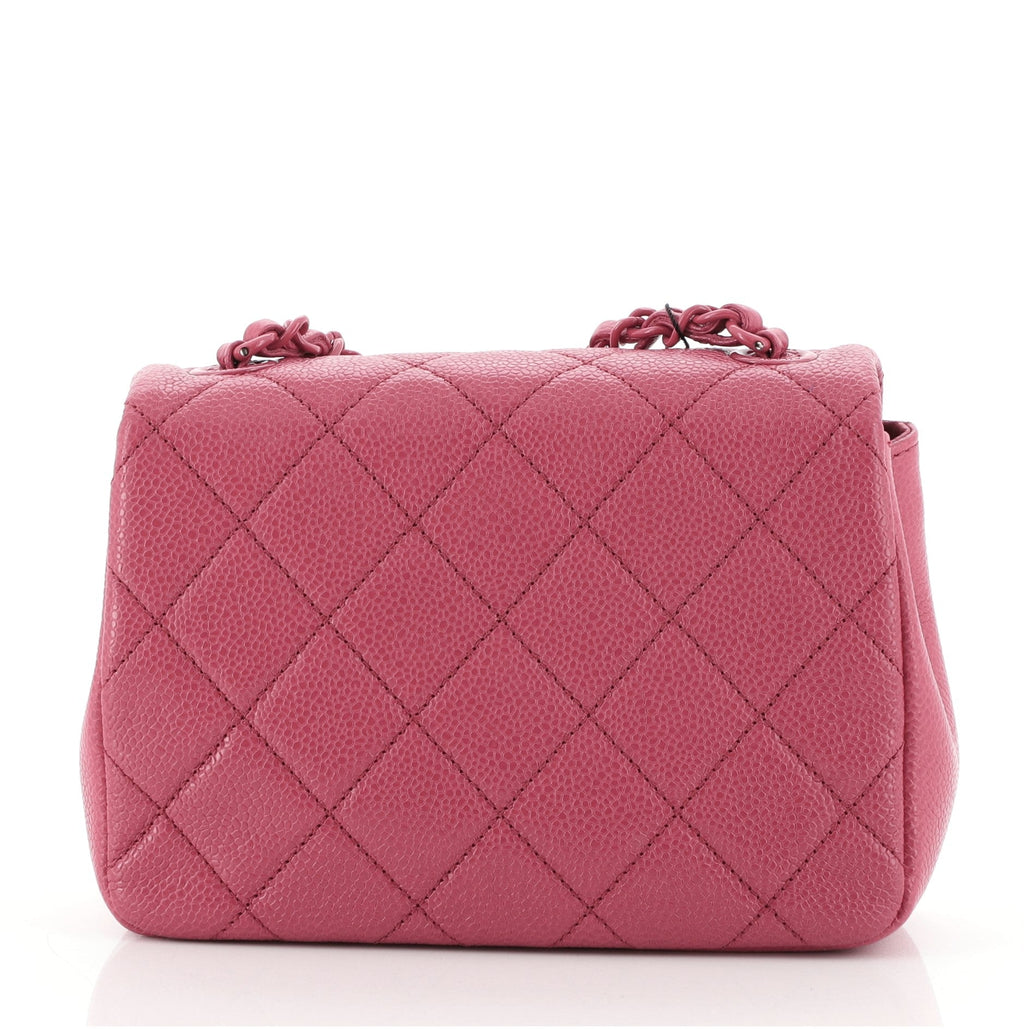 Incognito Square Flap Bag Quilted Caviar Mini