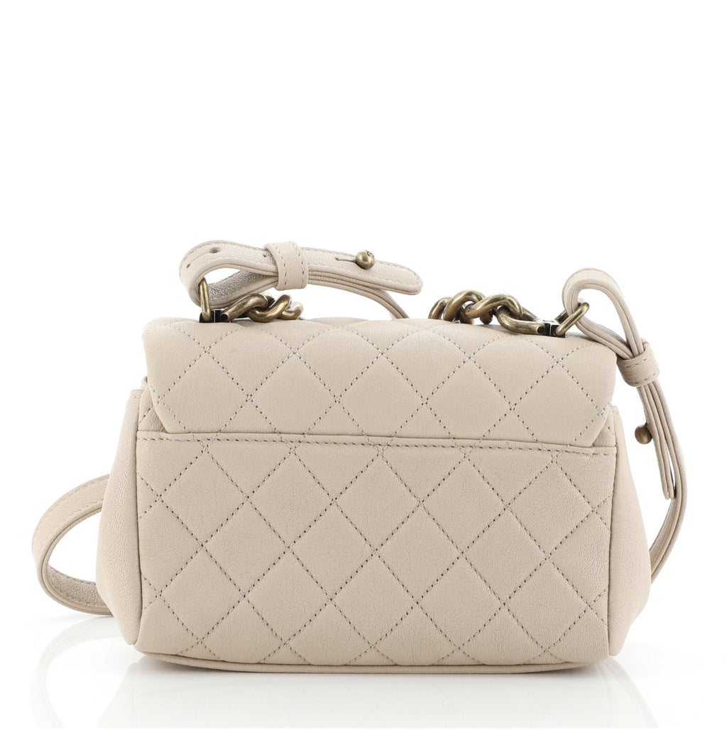 Trapezio Flap Bag Quilted Sheepskin Mini