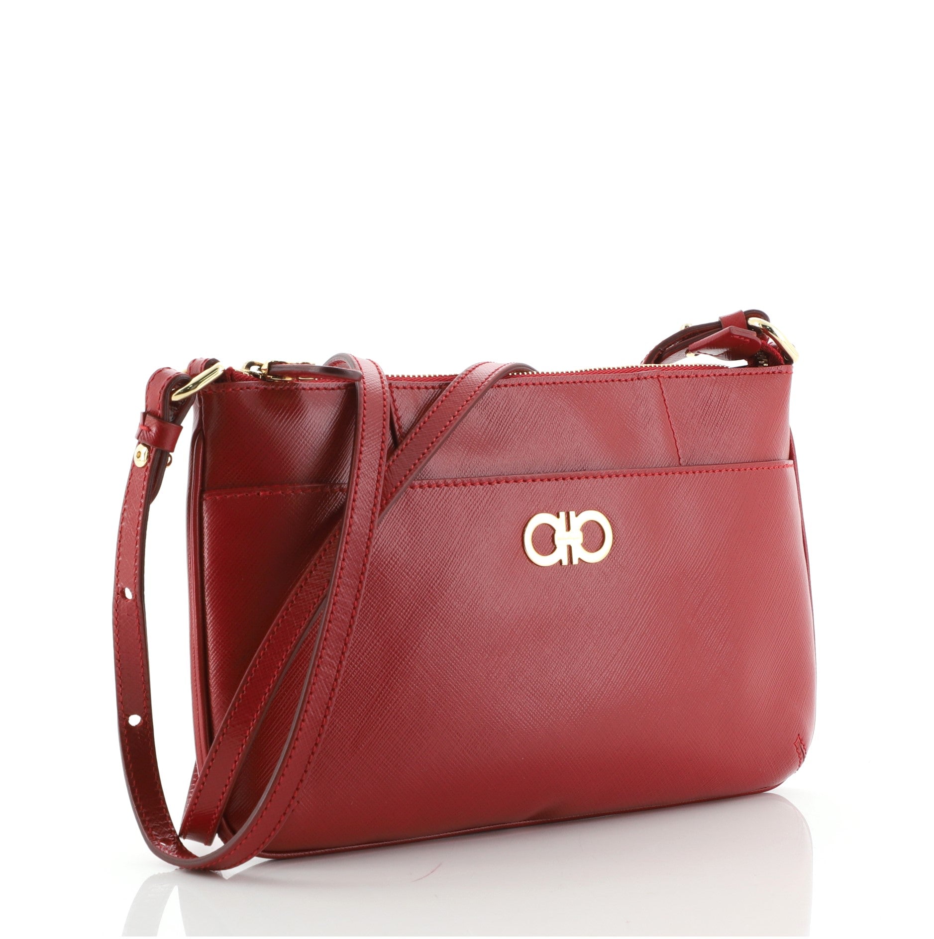 Gancio Crossbody Bag Saffiano Leather Mini