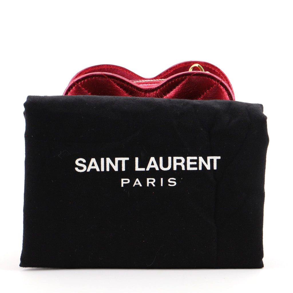 Love Heart Chain Bag Matelasse Chevron Leather Mini