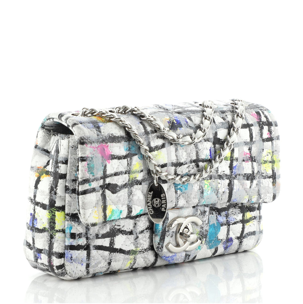 CC Flap Bag Quilted Hand Painted Leather Mini