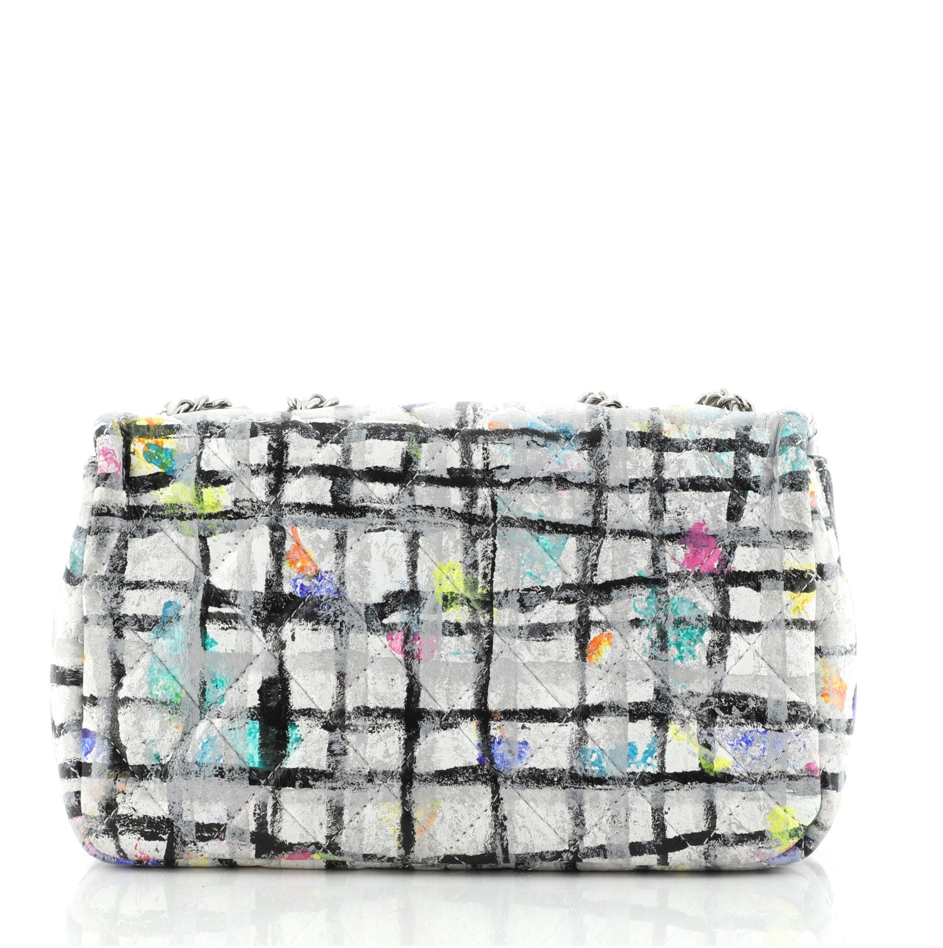 CC Flap Bag Quilted Hand Painted Leather Mini