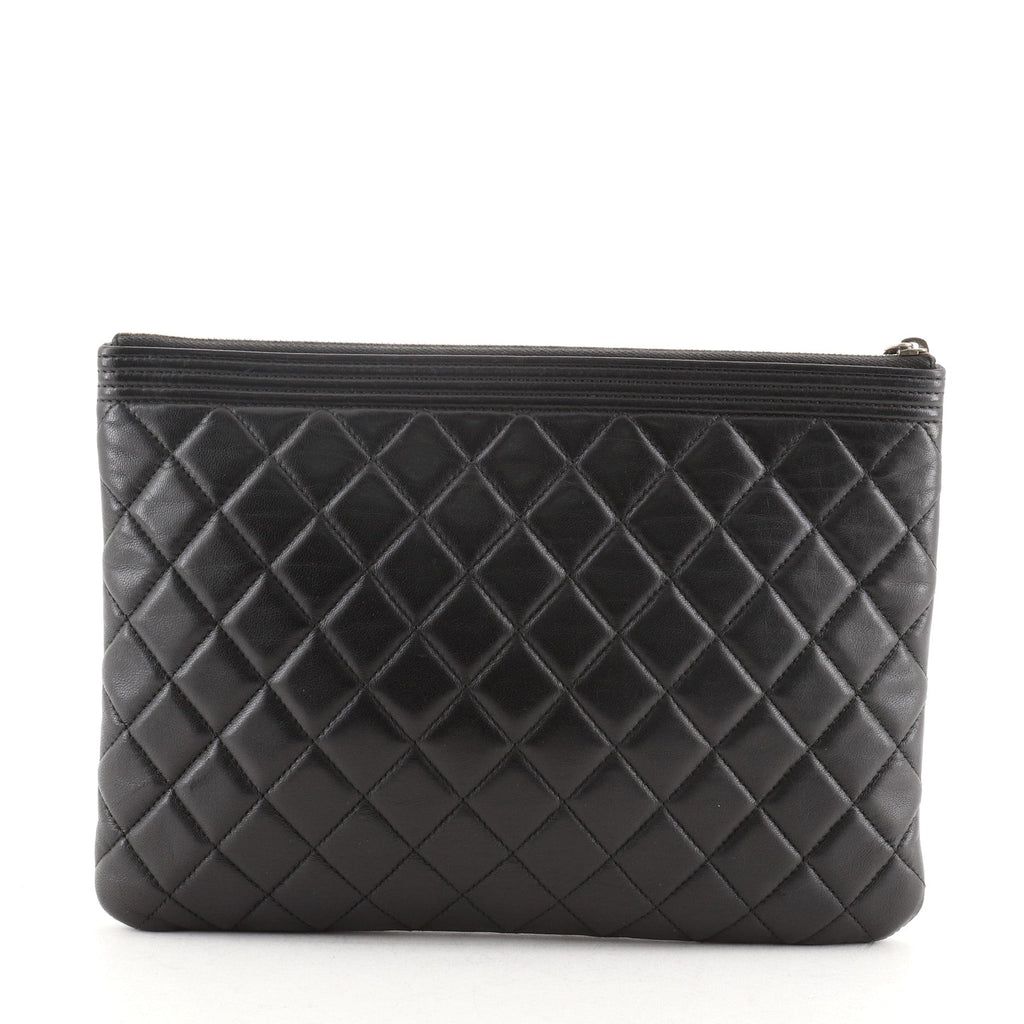 Boy O Case Clutch Quilted Lambskin Medium