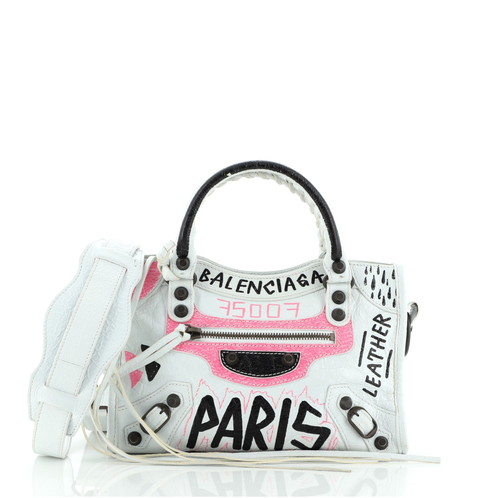 City Graffiti Classic Studs Bag Leather Mini