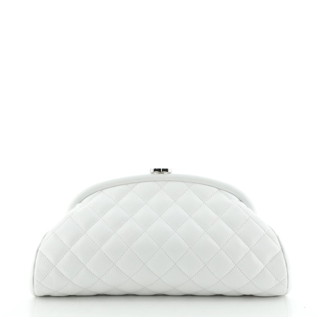 Timeless Clutch Quilted Caviar
