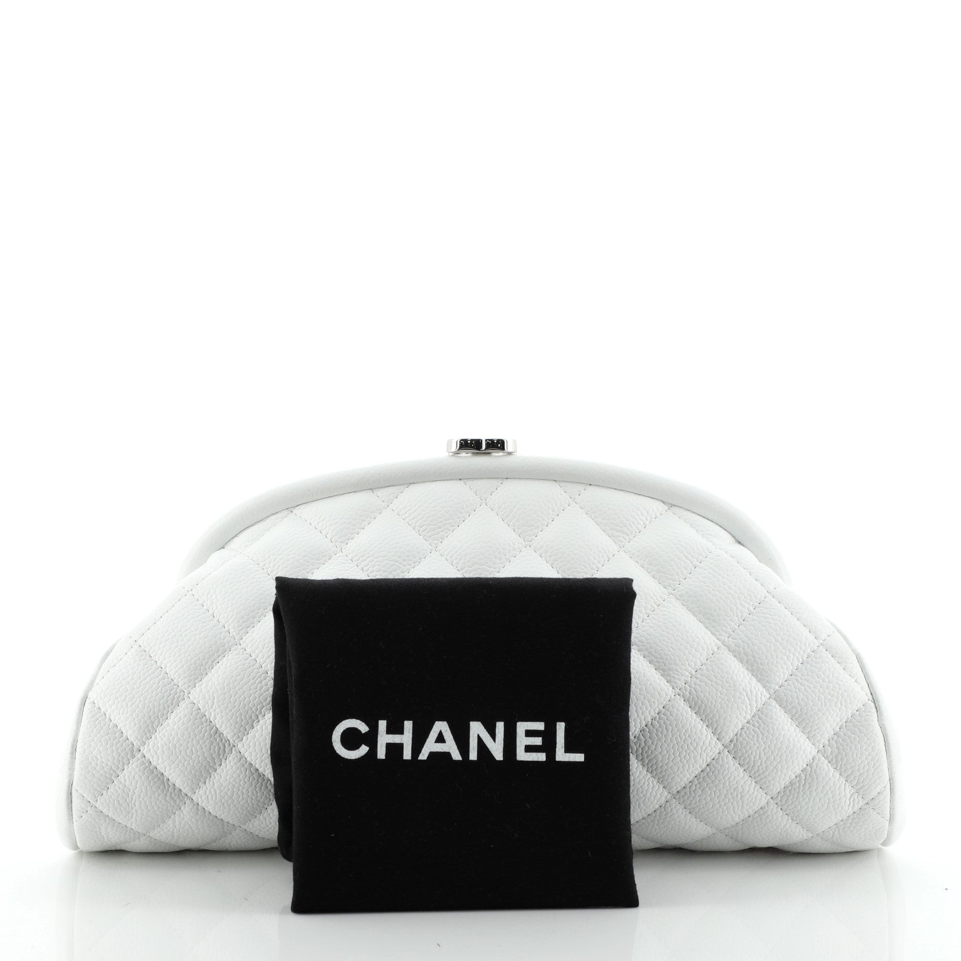 Timeless Clutch Quilted Caviar