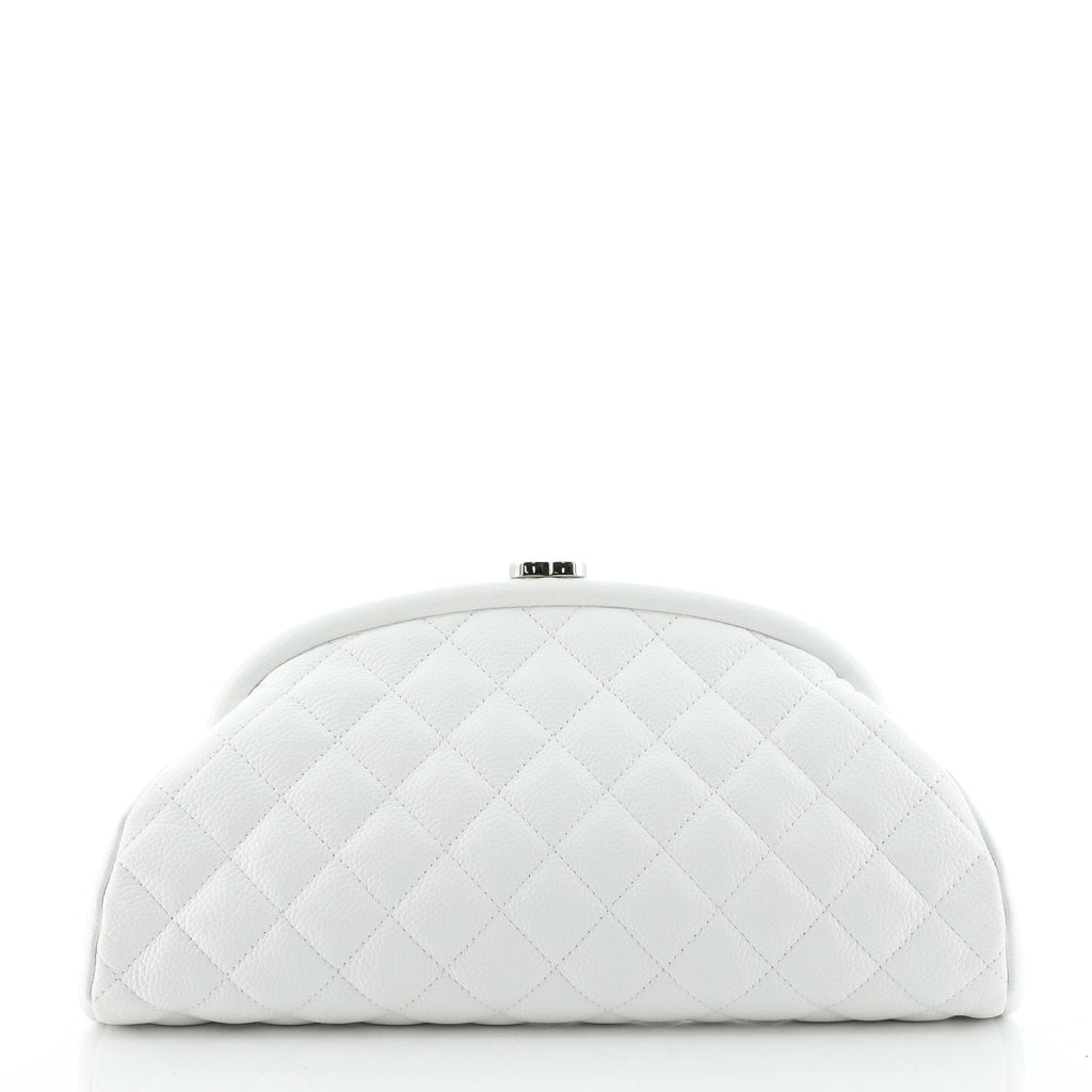 Timeless Clutch Quilted Caviar