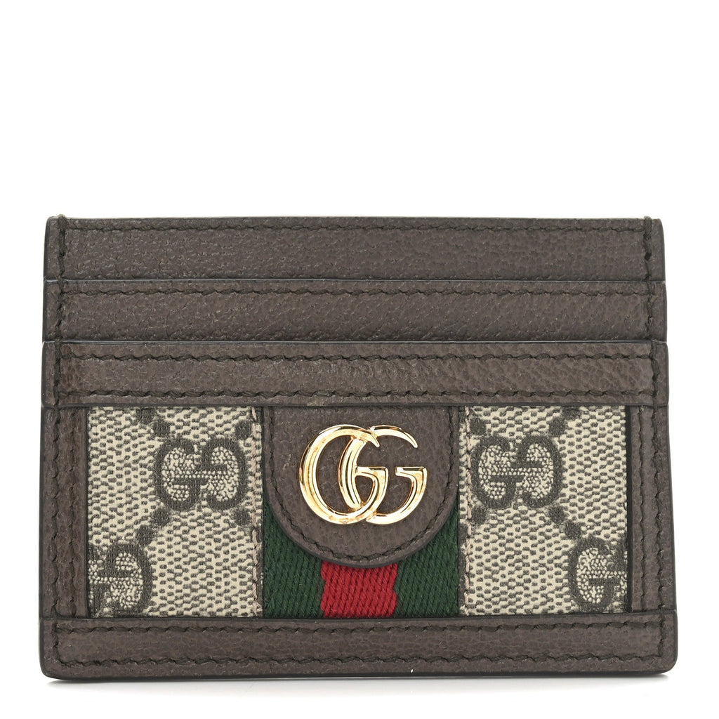 GG Supreme Monogram Ophidia  Holder Brown