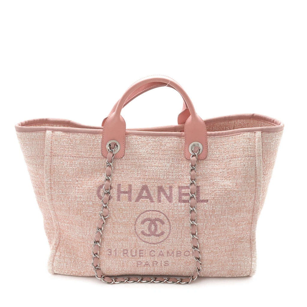 Lurex Boucle Deauville Medium Tote Pink