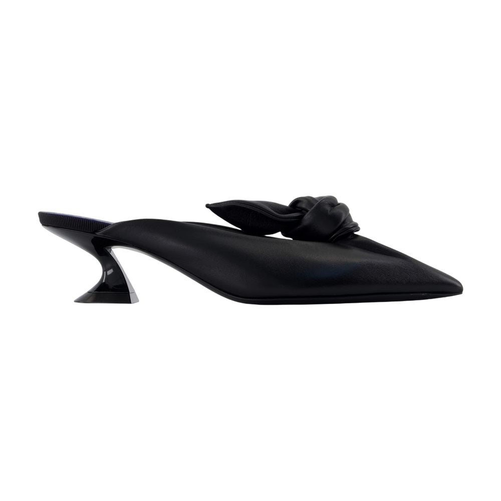 Women's Kitten Bow Pumps - Lanvin - Leather - Black