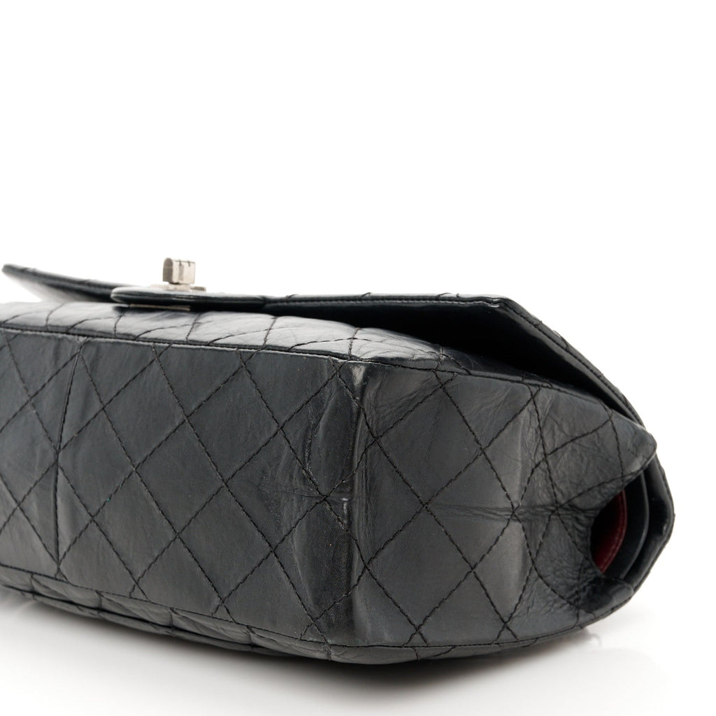 Aged Calfskin Quilted 2.55 Reissue 226 Flap Black