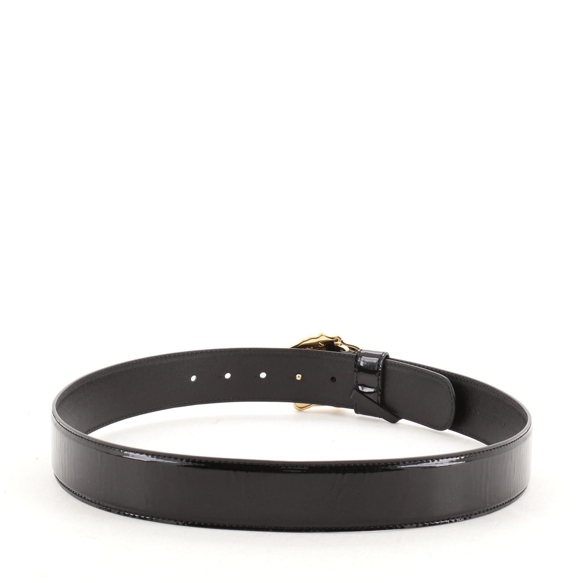 Medusa Buckle Belt Patent Wide