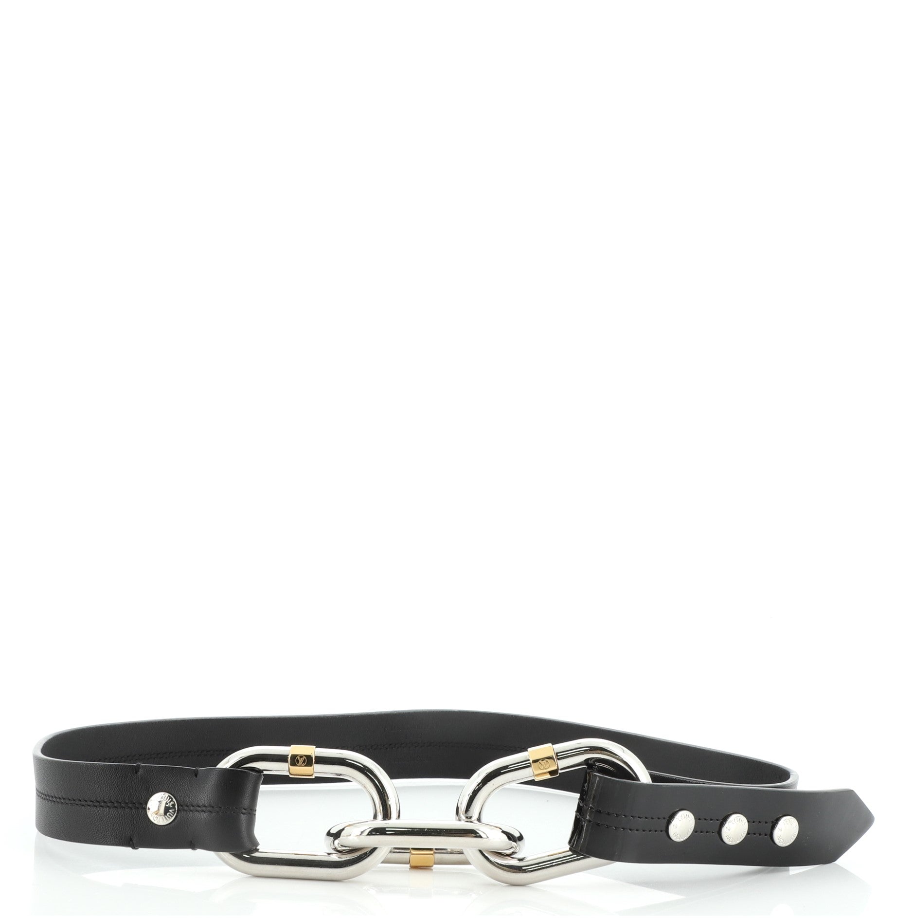 Ceinture Chain Belt Leather Thin 80