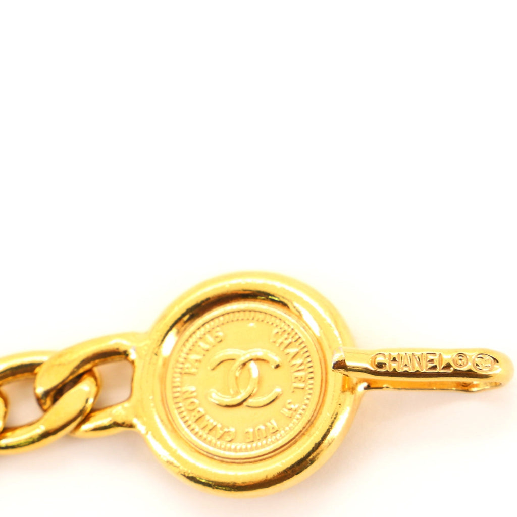 Vintage Medallion Chain Belt Metal 95