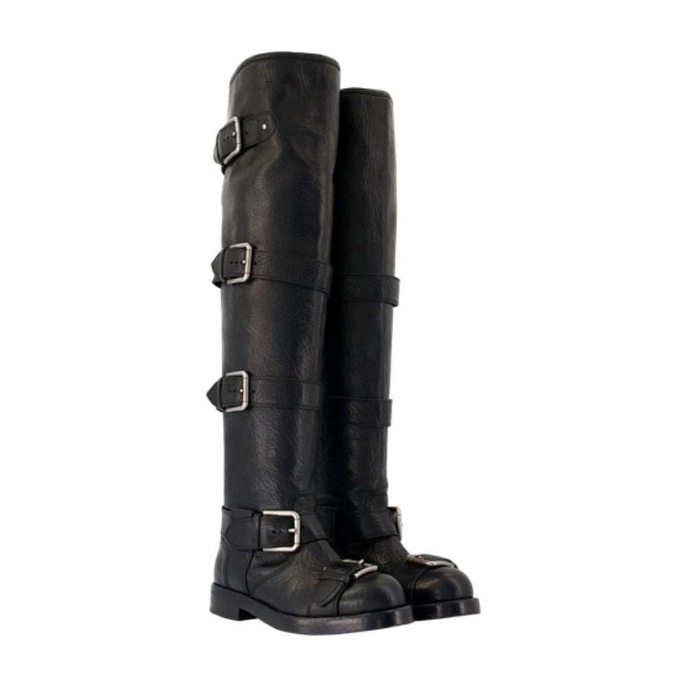 Women's Stivale Boots - Dolce&Gabbana - Leather - Black