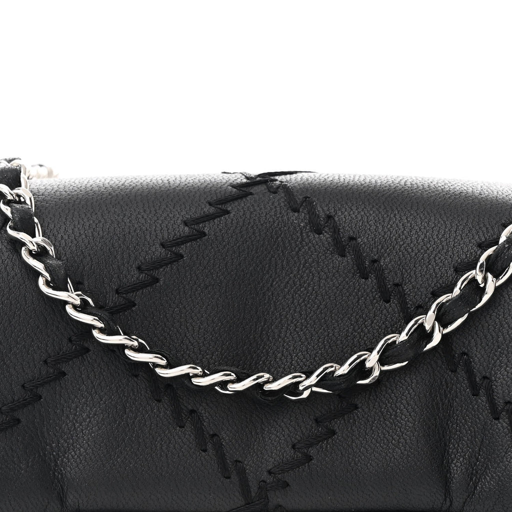 Lambskin Stitched New Mini Flap Black