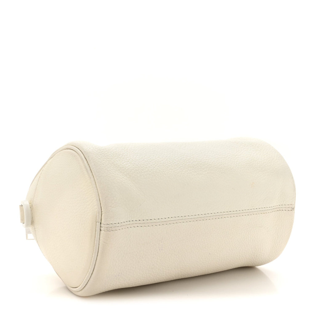 X DANIEL ARSHAM Grained Calfskin Mens Roller Bag White
