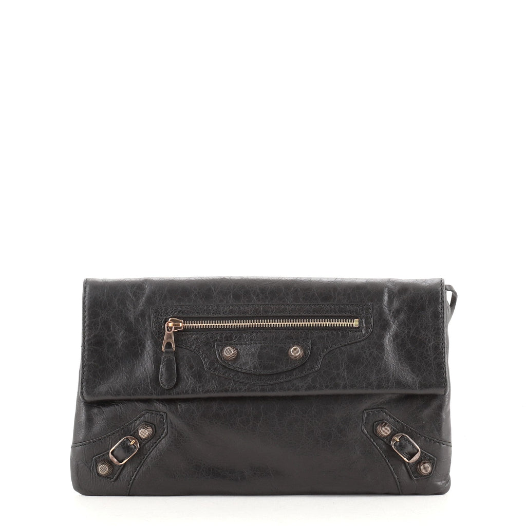 Giant Studs Envelope Clutch Leather
